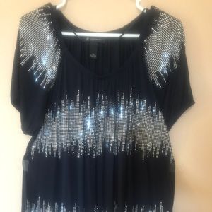 I. N. C. Navy blue dress top